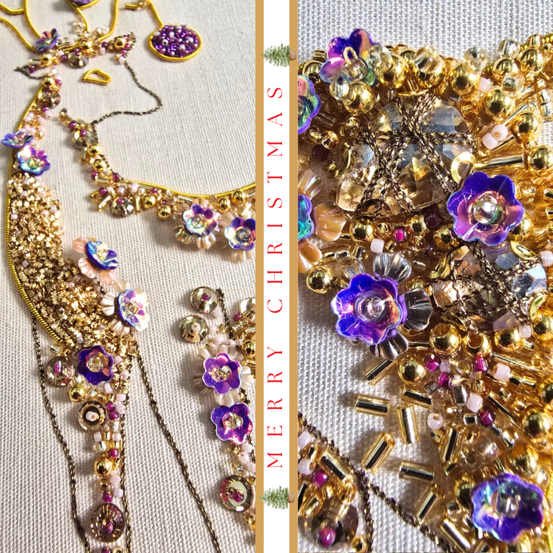 *NEW* Melbourne Christmas Goldwork & Beadwork Beginners Course Sun 14th Dec