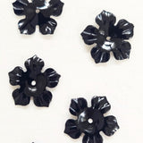 Carved & Embossed black flowers