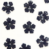 Carved & Embossed black flowers