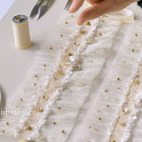 Couture Beaded Cream Lace Collar Kit