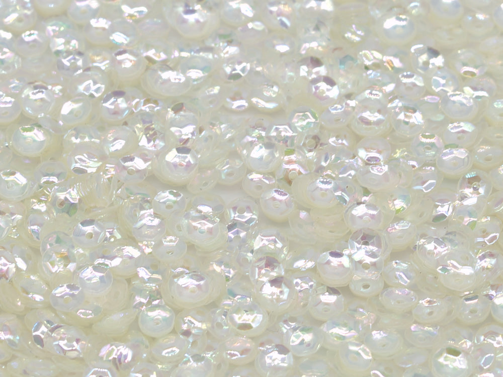 PRE-STRUNG AB IVORY CUP 4MM SEQUINS