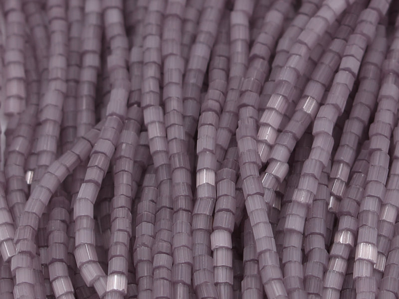 Pre-Strung 2 Cut Satin Finish Beads - Lavender