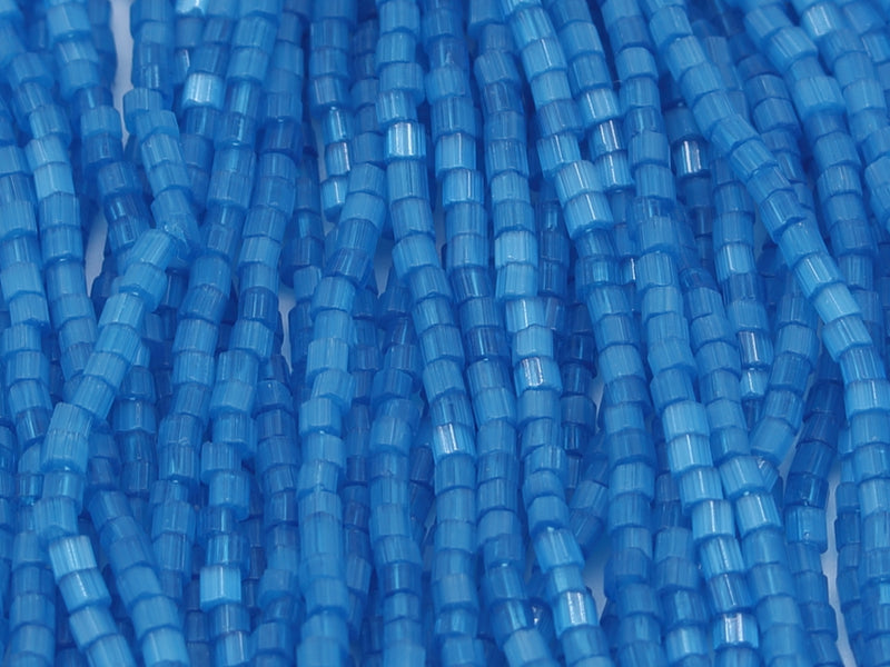 Pre-Strung 2 Cut Satin Finish Beads - Ocean Berry