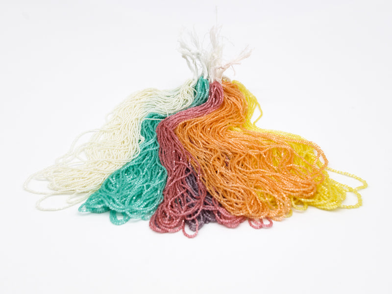 Pre-Strung 2 Cut Satin Finish Beads - Ocean Berry