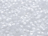 PRE-STRUNG SATIN WHITE 4MM CUP SEQUINS